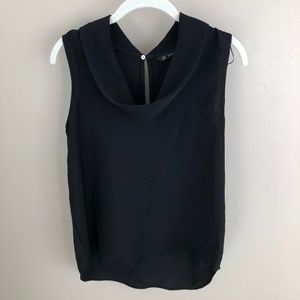 ZARA- BLACK COWL NECK BLOUSE